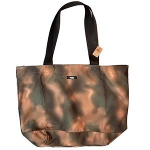 PINK Black & Flesh Pink Tie-Dyed Tote Bag - Large Size 22 x 15 x 7